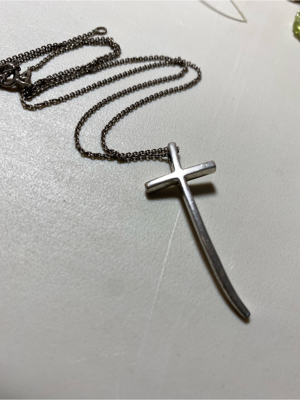 925 Silver Cross Pendant Necklace